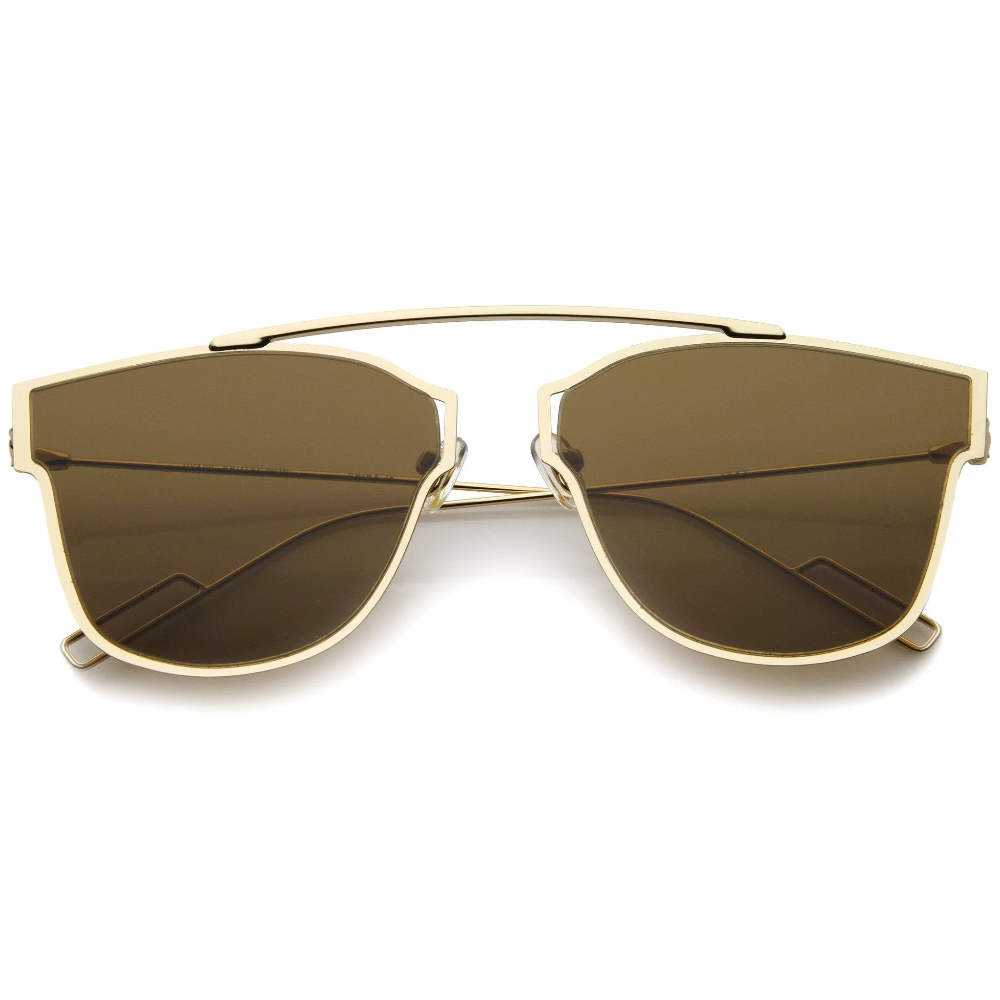 Modern Thin Wire Frame Flat Lens Pantos Sunglasses A353 sold by ZeroUV product image thumbnail 4