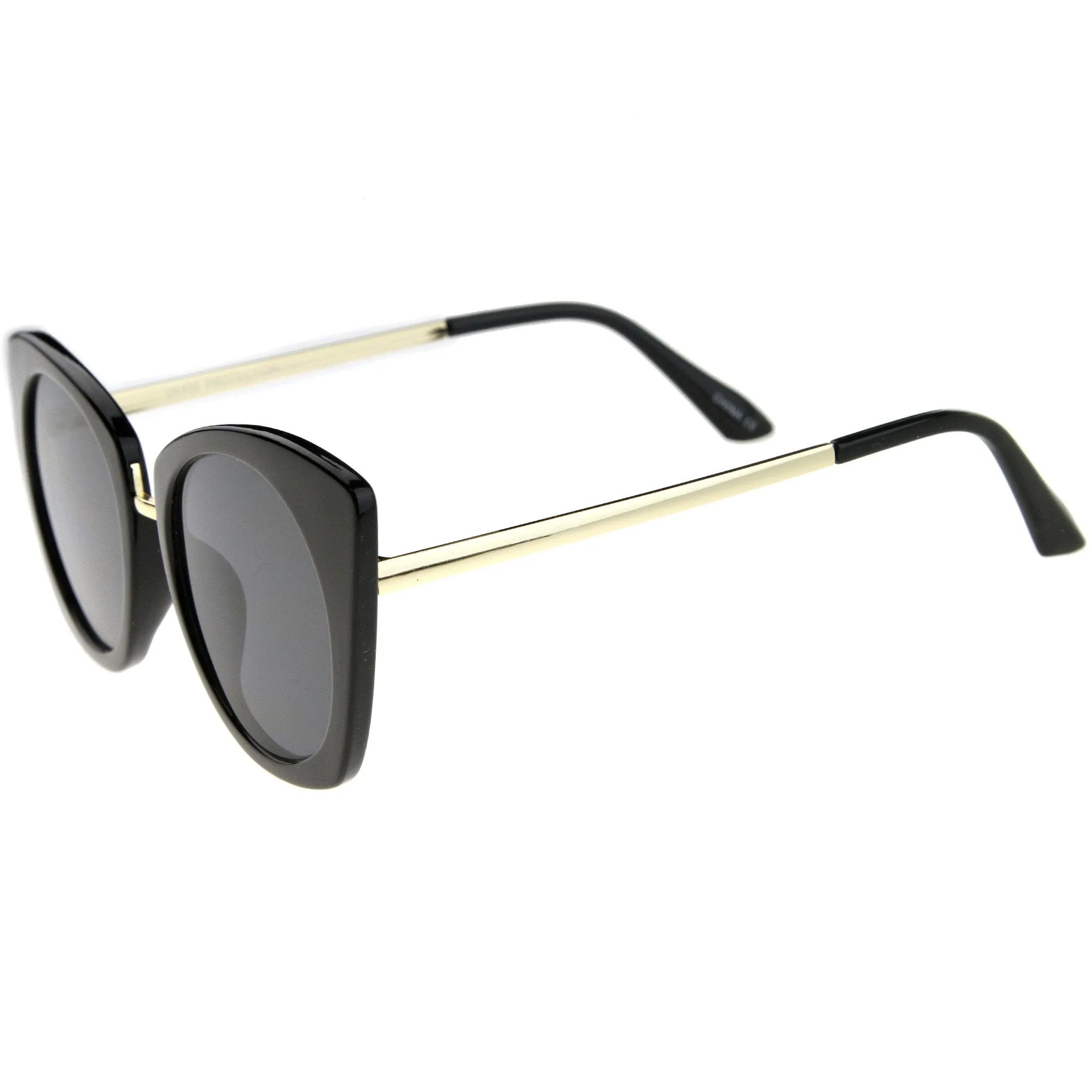 Women's Bold Round Metal Temple Cat Eye Sunglasses A526 sold by ZeroUV product image thumbnail 3