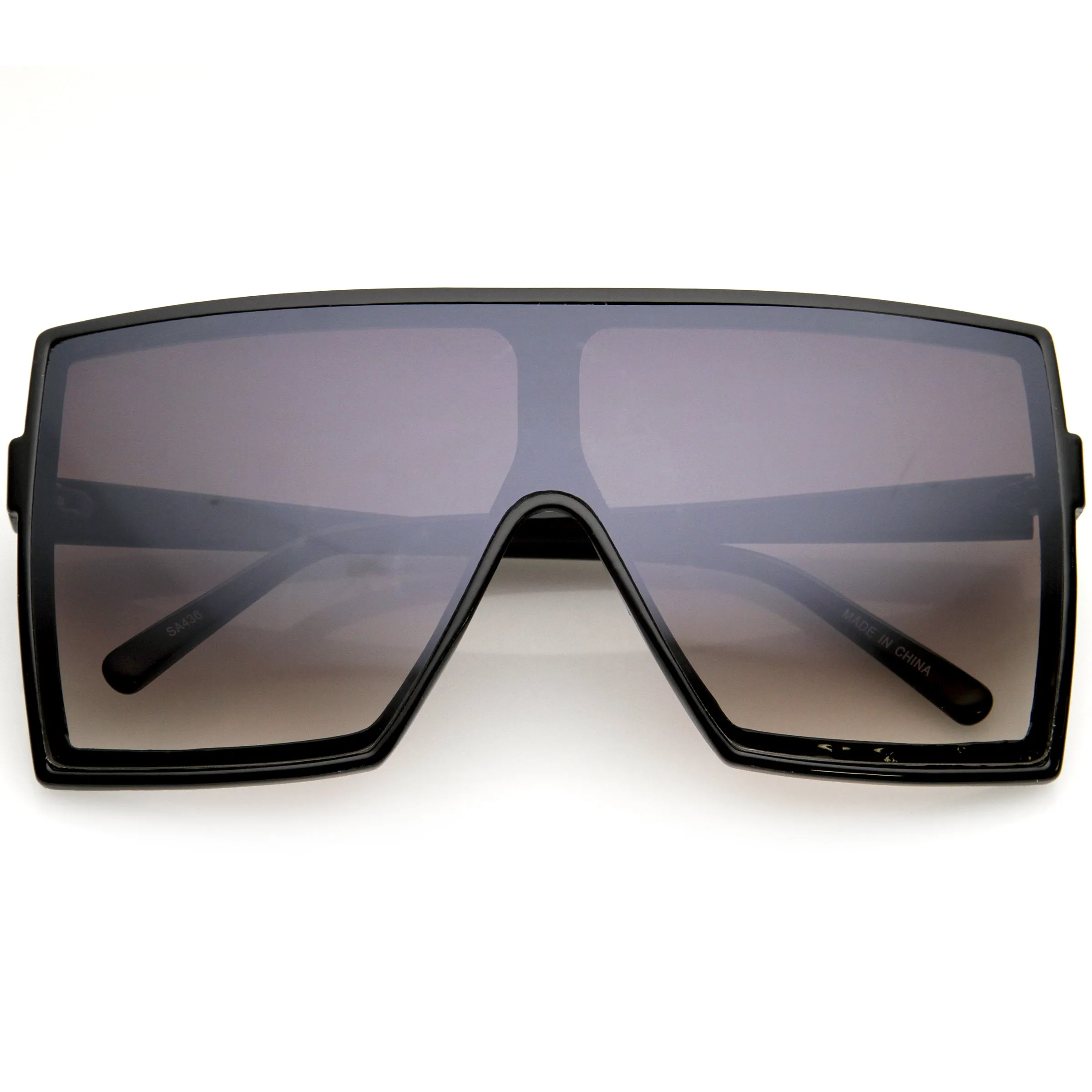 High Fashion Neutral Colored Lens Flat Top Square Sunglasses D130 sold by ZeroUV product image thumbnail 4