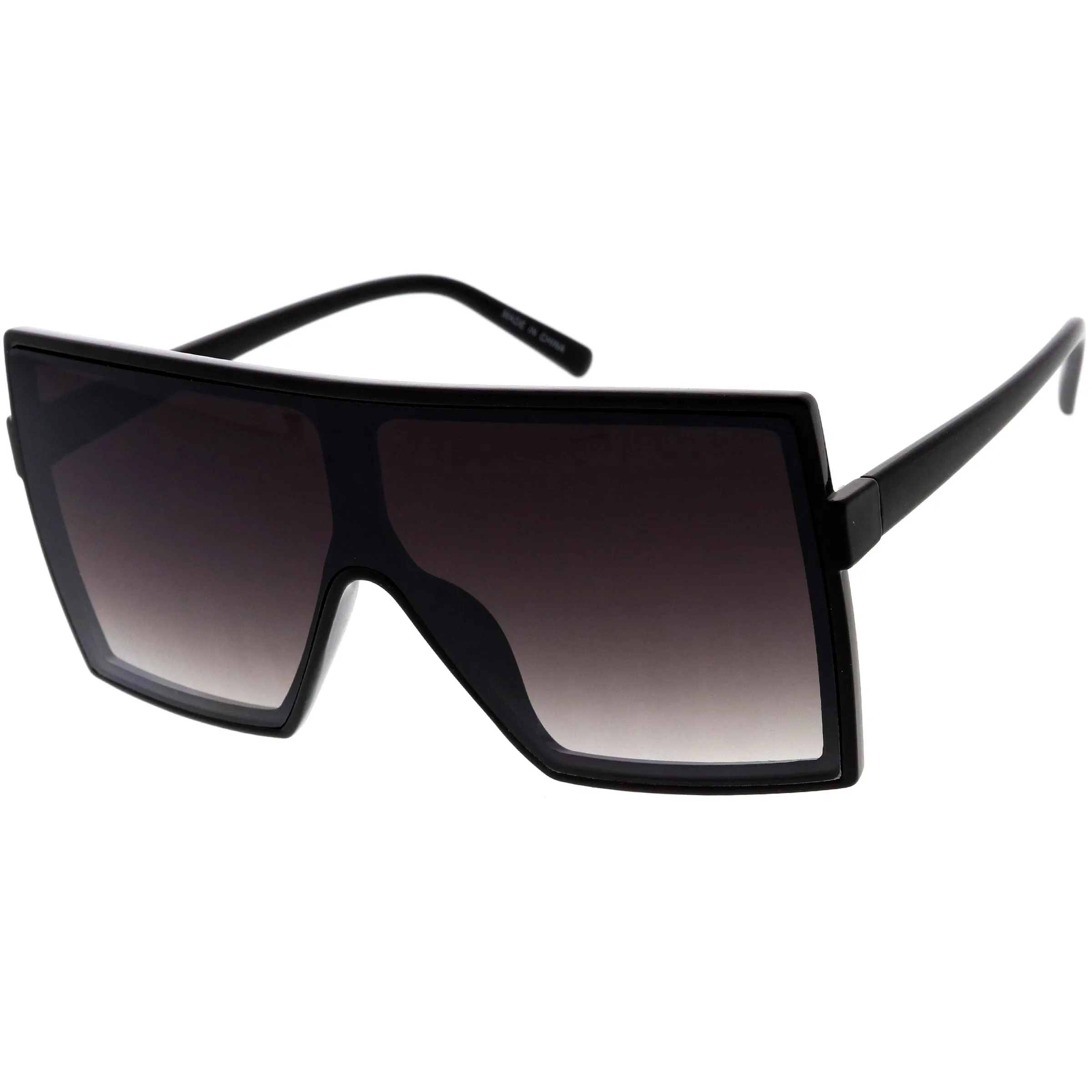 High Fashion Neutral Colored Lens Flat Top Square Sunglasses D130 sold by ZeroUV product image thumbnail 5
