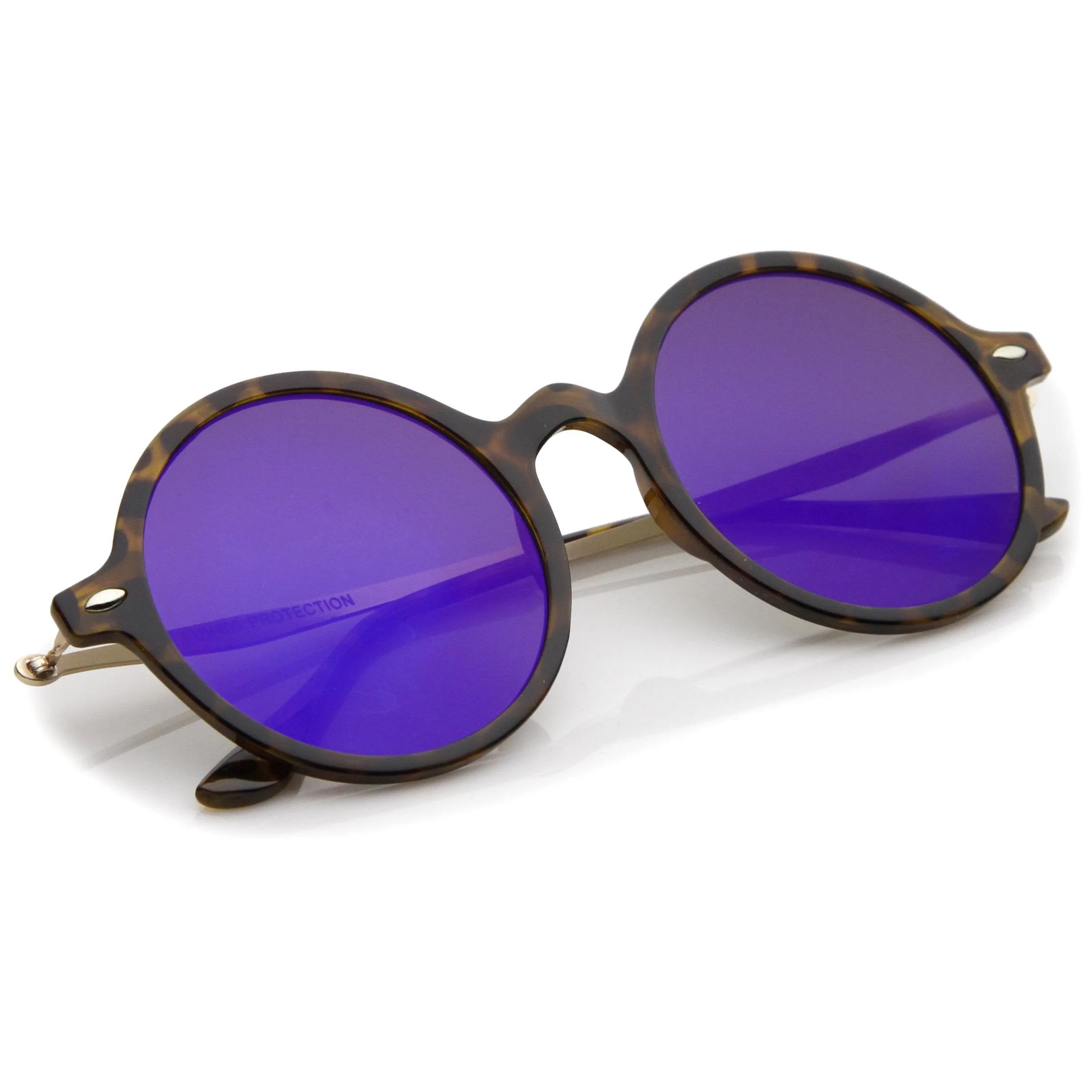 European Retro Mirrored Flat Lens Dapper Sunglasses A746 sold by ZeroUV product image thumbnail 4