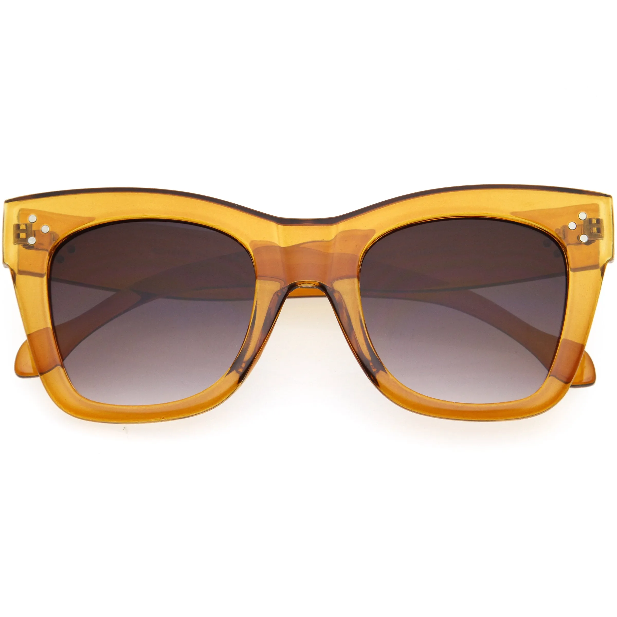 Women's Large Bold Horned Rim With Rivets Sunglasses C874 sold by ZeroUV product image thumbnail 5