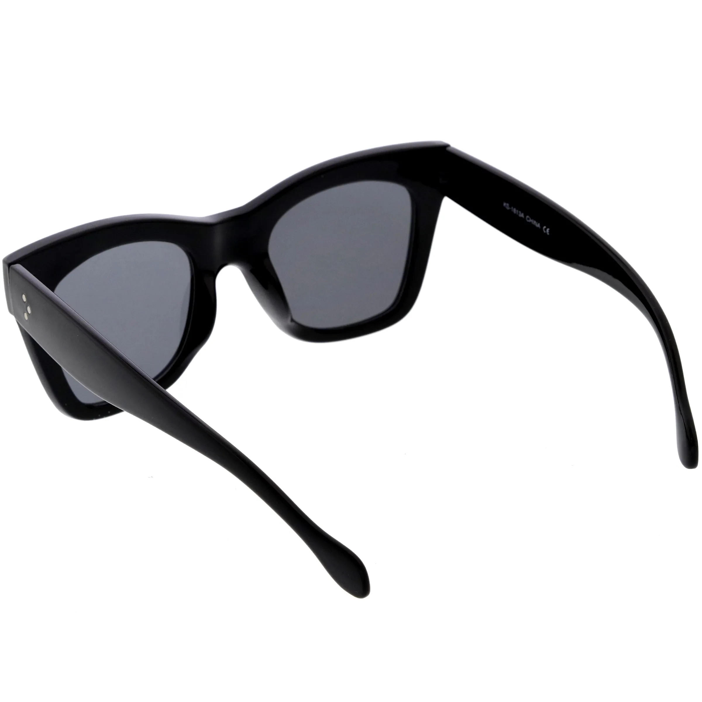 Women's Large Bold Horned Rim With Rivets Sunglasses C874 sold by ZeroUV product image thumbnail 4