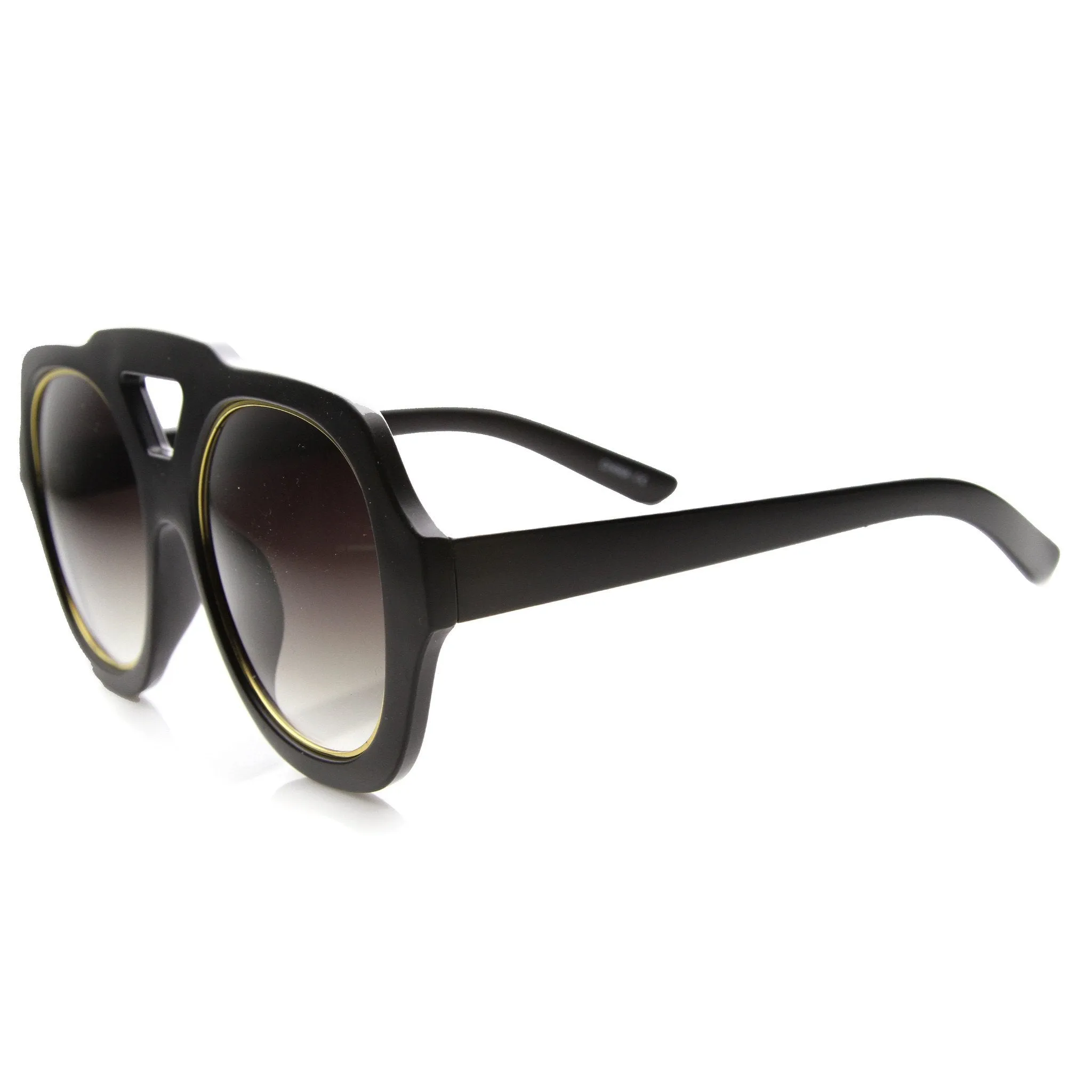 Women's High Fashion Bold Frame Square Aviator Sunglasses 9848 sold by ZeroUV product image thumbnail 3