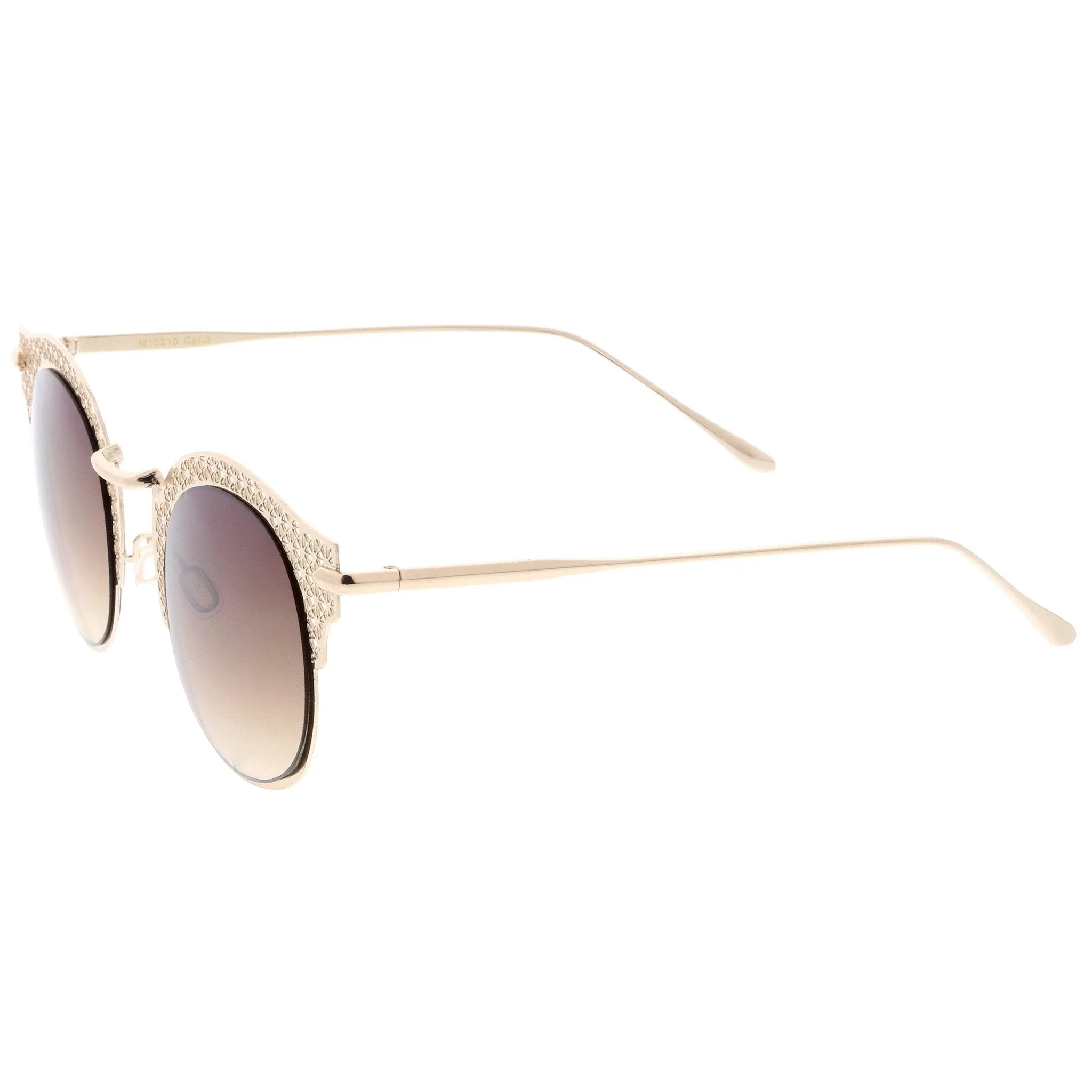Women's Indie Laser Cut Horned Rim Metal Sunglasses A632 sold by ZeroUV product image thumbnail 5