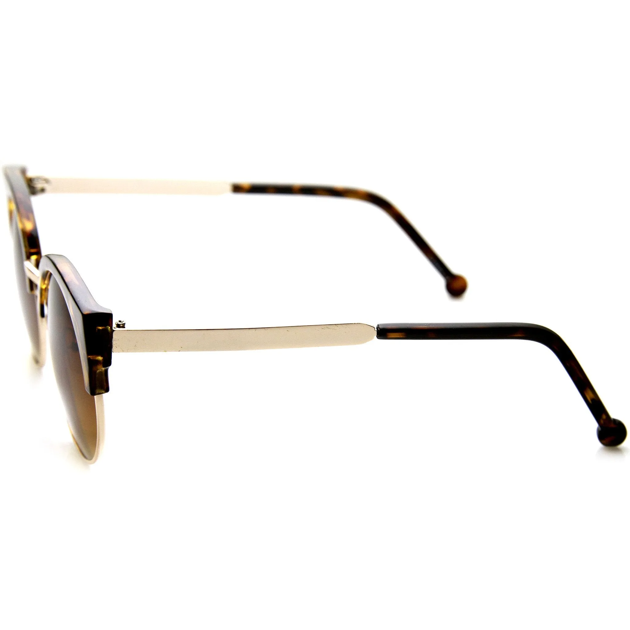 Women's Vintage Inspired Half Frame Round Cat Eye Sunglasses 9494 sold by ZeroUV product image thumbnail 5