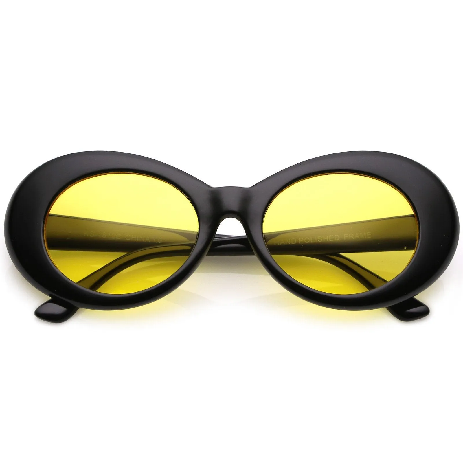 Retro 90's Fashion Clout Oval Round Color Tone Lens Sunglasses C441 sold by ZeroUV