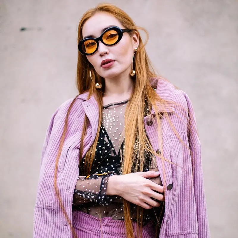 Retro 90's Fashion Clout Oval Round Color Tone Lens Sunglasses C441 sold by ZeroUV product image thumbnail 2