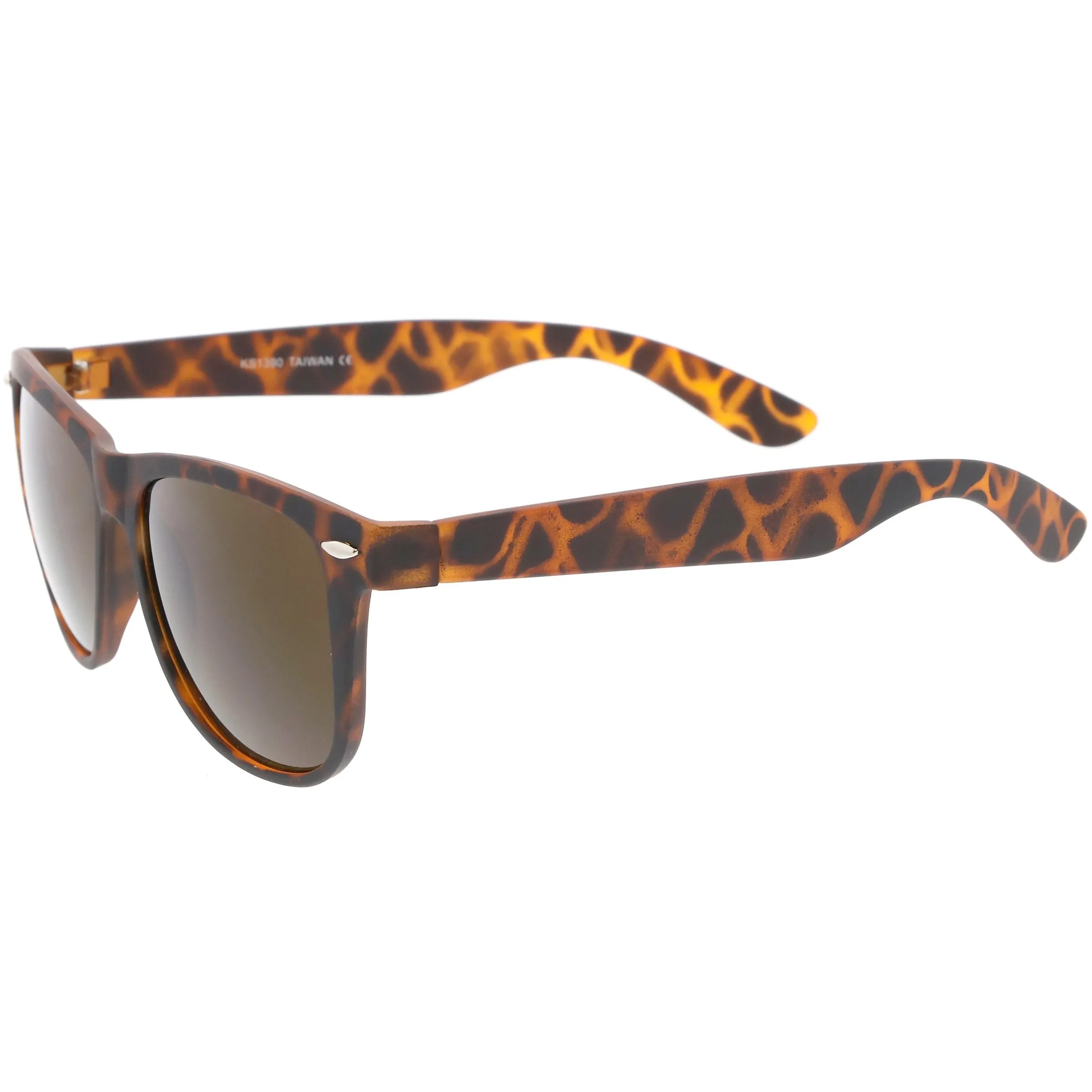 Large Super Dark Lens Matte Color Horned Rim Sunglasses 54mm C768 sold by ZeroUV product image thumbnail 3