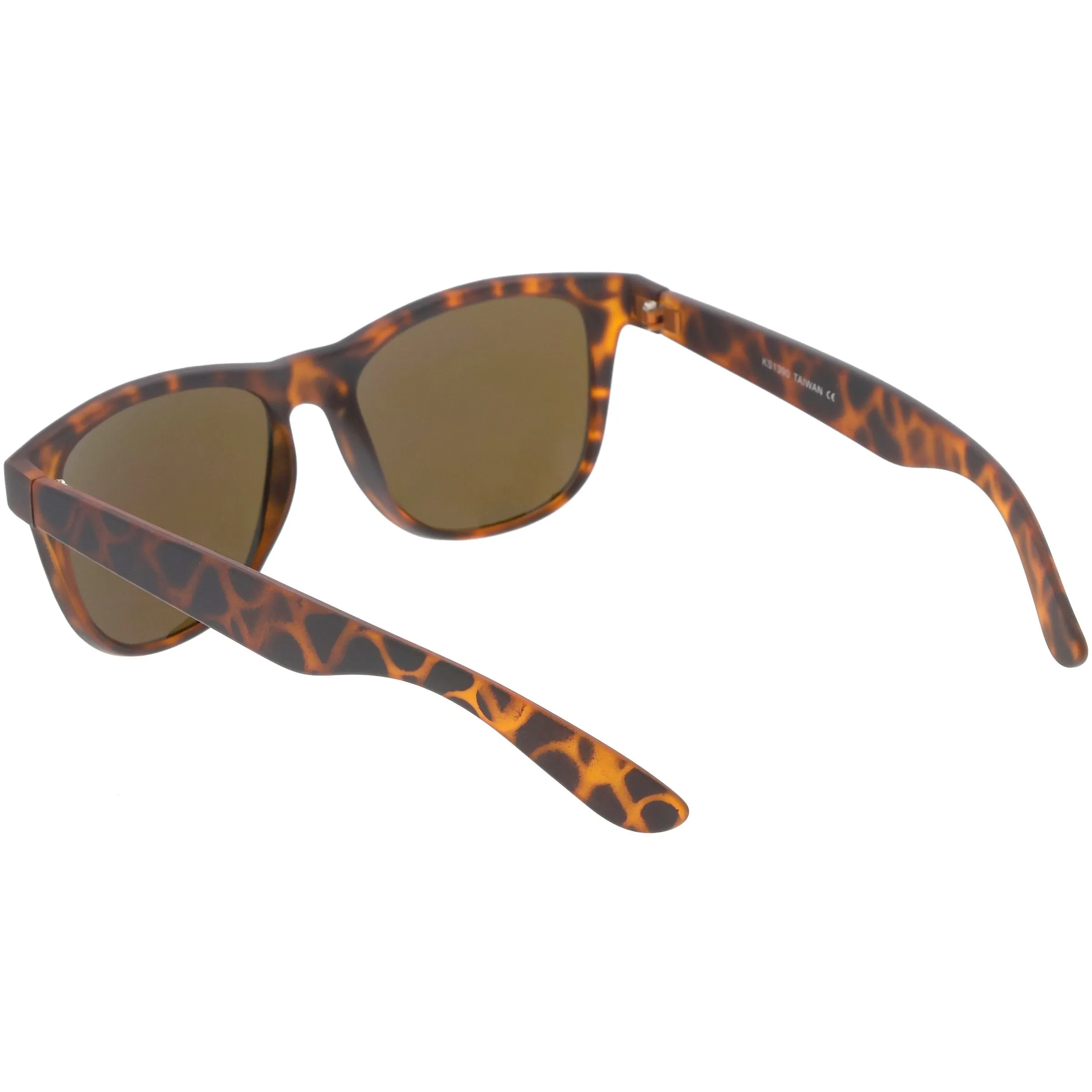 Large Super Dark Lens Matte Color Horned Rim Sunglasses 54mm C768 sold by ZeroUV product image thumbnail 4