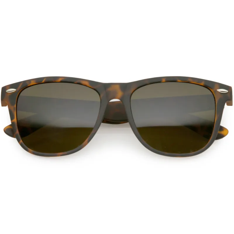 Large Super Dark Lens Matte Color Horned Rim Sunglasses 54mm C768 sold by ZeroUV