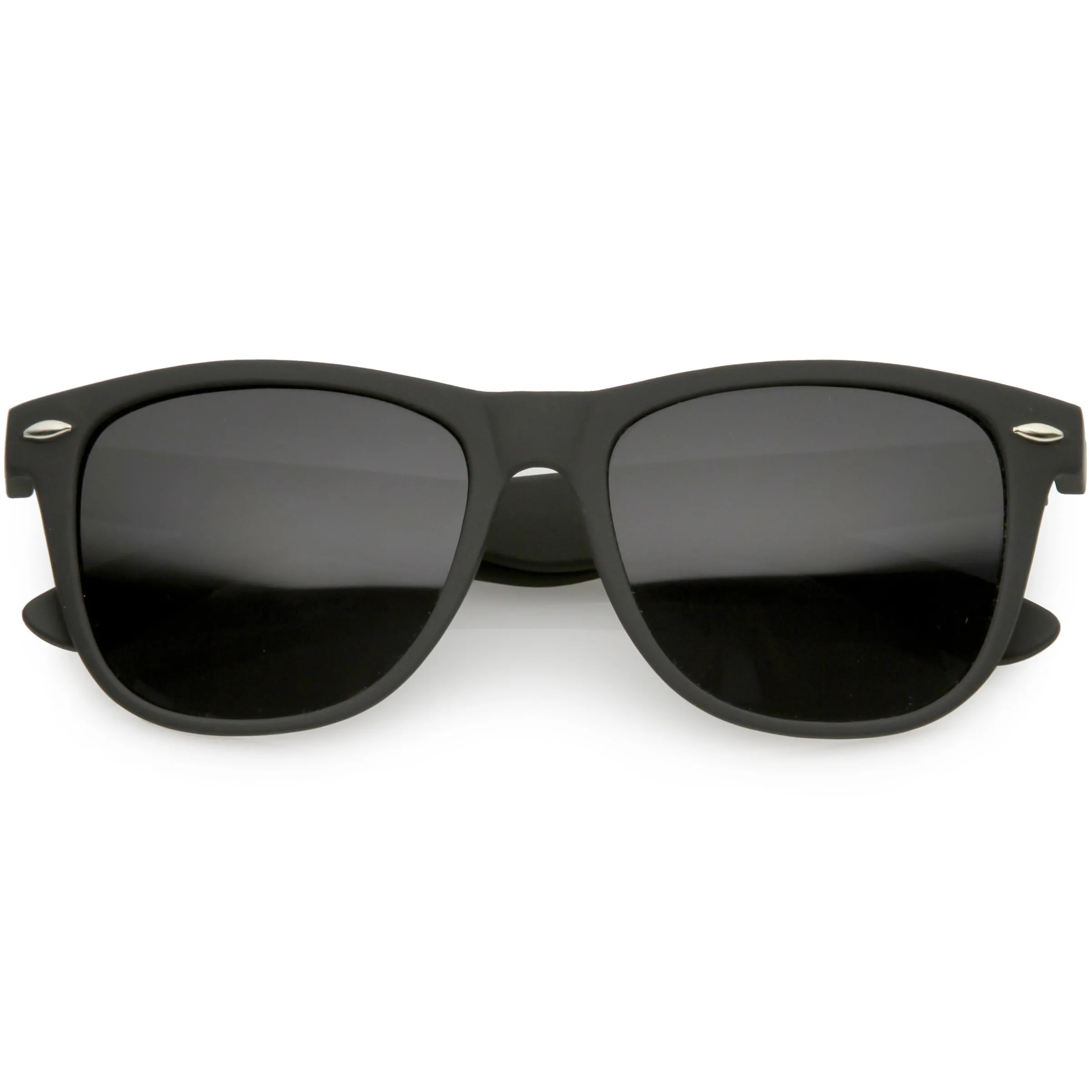 Large Super Dark Lens Matte Color Horned Rim Sunglasses 54mm C768 sold by ZeroUV product image thumbnail 5