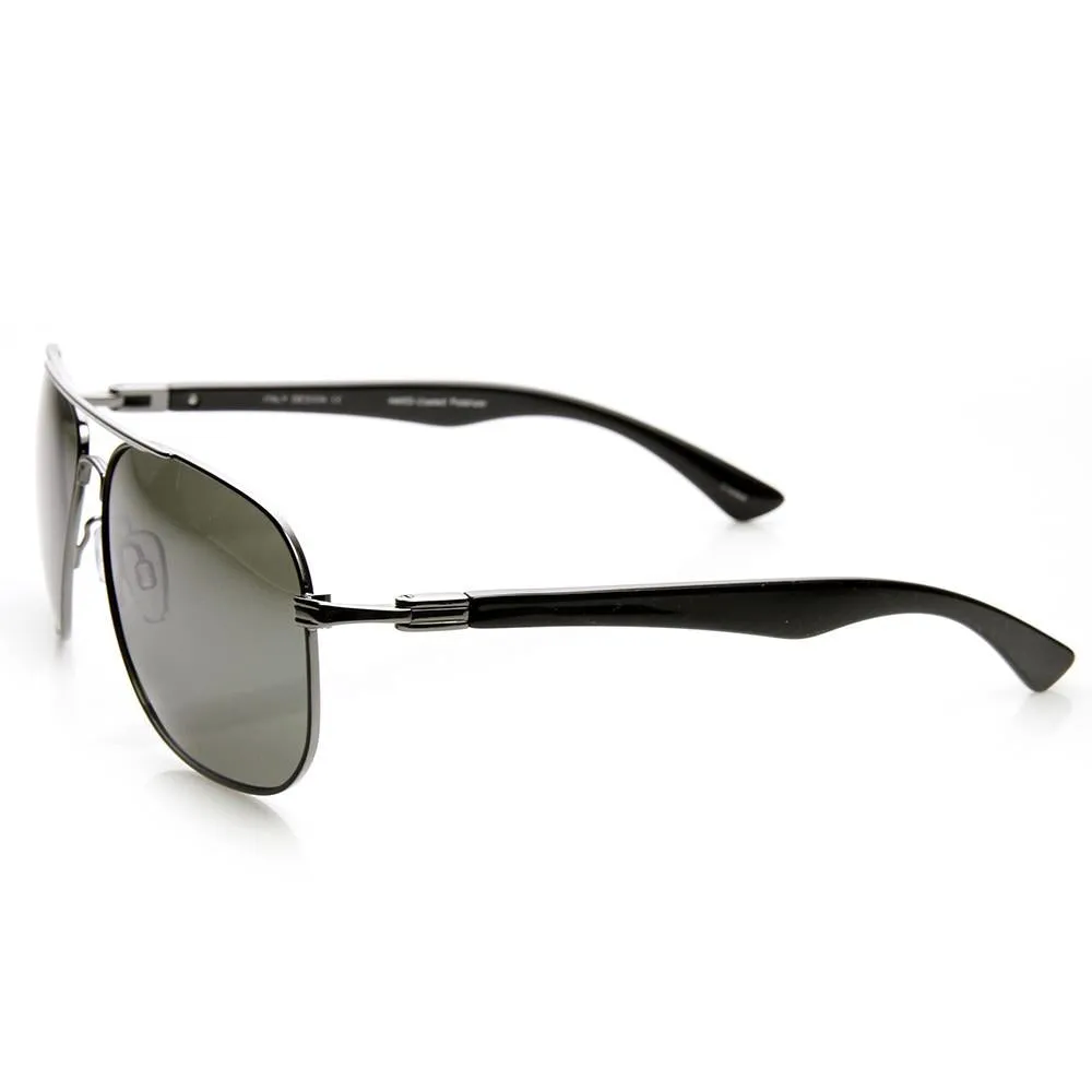 Mens Premium Large Sports Polarized Lens Aviator Sunglasses 9270 sold by ZeroUV product image thumbnail 2