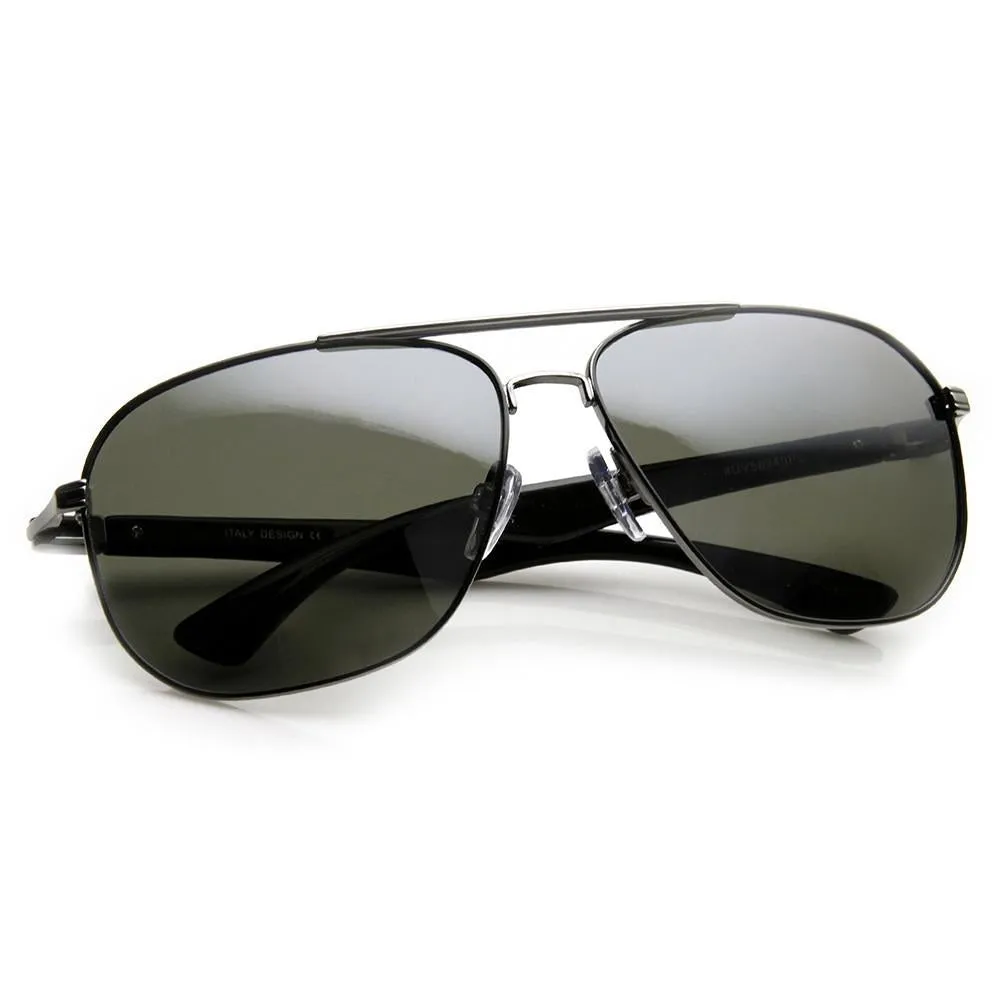 Mens Premium Large Sports Polarized Lens Aviator Sunglasses 9270 sold by ZeroUV product image thumbnail 3