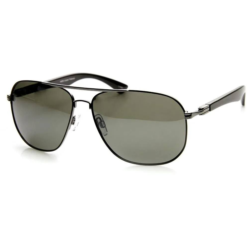 Mens Premium Large Sports Polarized Lens Aviator Sunglasses 9270 sold by ZeroUV product image thumbnail 4