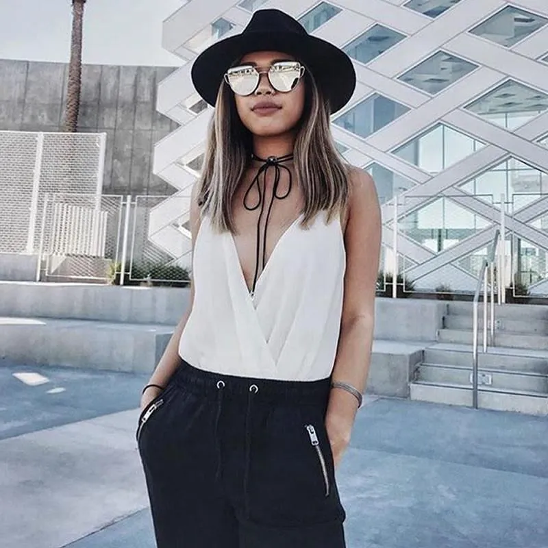 Oversize Thin Cross Brow Mirrored Flat Lens Sunglasses sold by ZeroUV