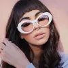 Retro 1990's Fashion Clear Lens Clout Oval Glasses C540 sold by ZeroUV