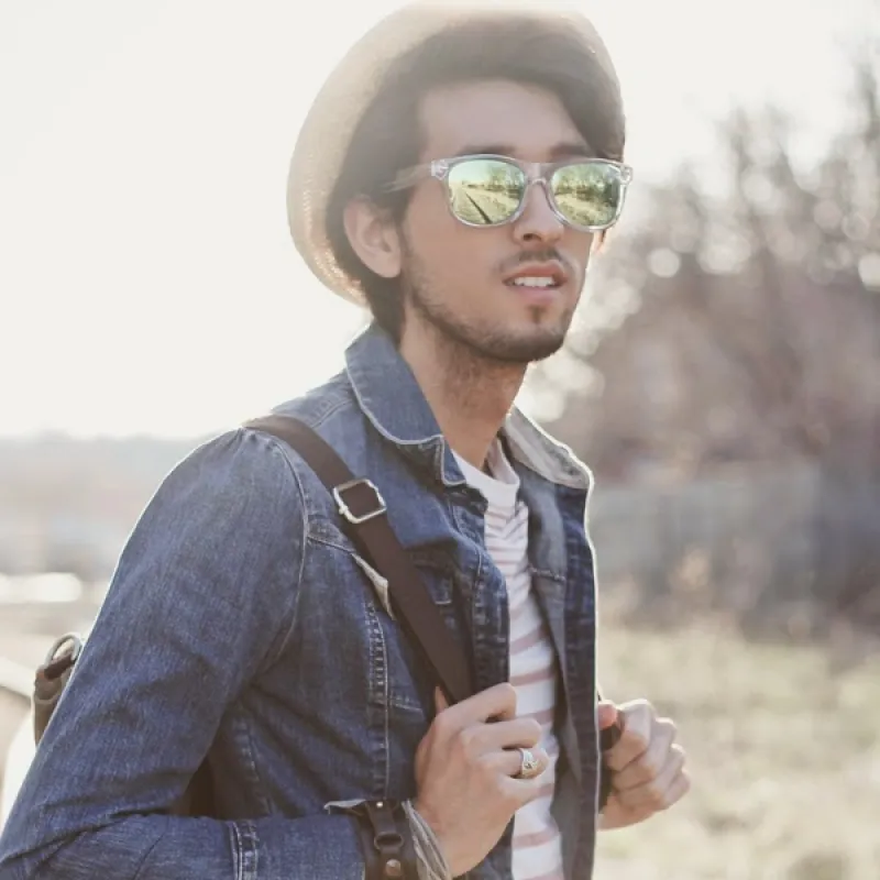 Zerouv "Mormont" Transparent Horned Rim Flash Mirrored Lens Sunglasses sold by ZeroUV