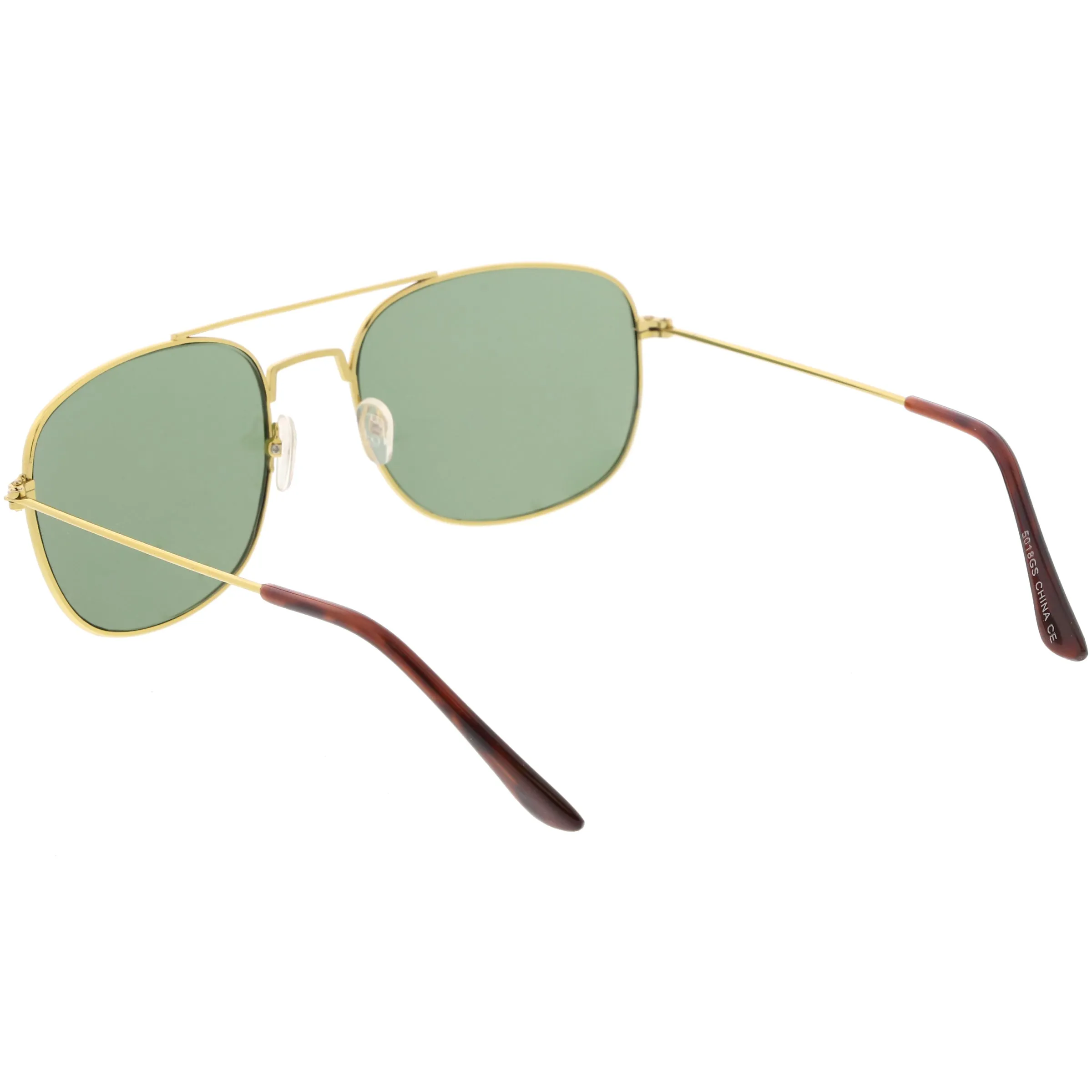 Retro Large Classic Square Metal Aviator Sunglasses C763 sold by ZeroUV product image thumbnail 4