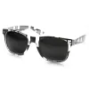 Retro Colorful Artistic Abstract Square Print Horned Rim Sunglasses 9487 sold by ZeroUV