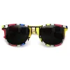 Retro Colorful Artistic Abstract Square Print Horned Rim Sunglasses 9487 sold by ZeroUV