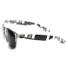 Retro Colorful Artistic Abstract Square Print Horned Rim Sunglasses 9487 sold by ZeroUV