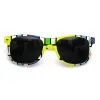 Retro Colorful Artistic Abstract Square Print Horned Rim Sunglasses 9487 sold by ZeroUV