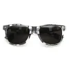 Retro Colorful Artistic Abstract Square Print Horned Rim Sunglasses 9487 sold by ZeroUV