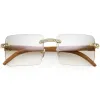 Premium Large Decorated Rhinestones Square Sunglasses D127 sold by ZeroUV