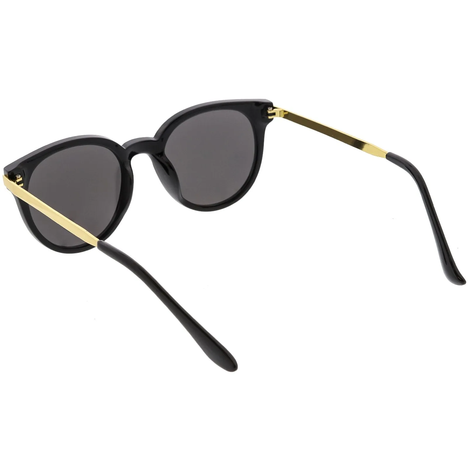 Indie Retro Modern Thick Horned Rim Flat Lens Sunglasses C844 sold by ZeroUV product image thumbnail 4