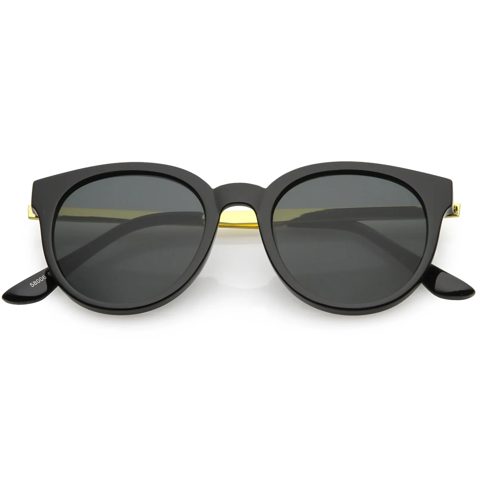 Indie Retro Modern Thick Horned Rim Flat Lens Sunglasses C844 sold by ZeroUV product image thumbnail 5