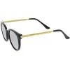 Indie Retro Modern Thick Horned Rim Flat Lens Sunglasses C844 sold by ZeroUV
