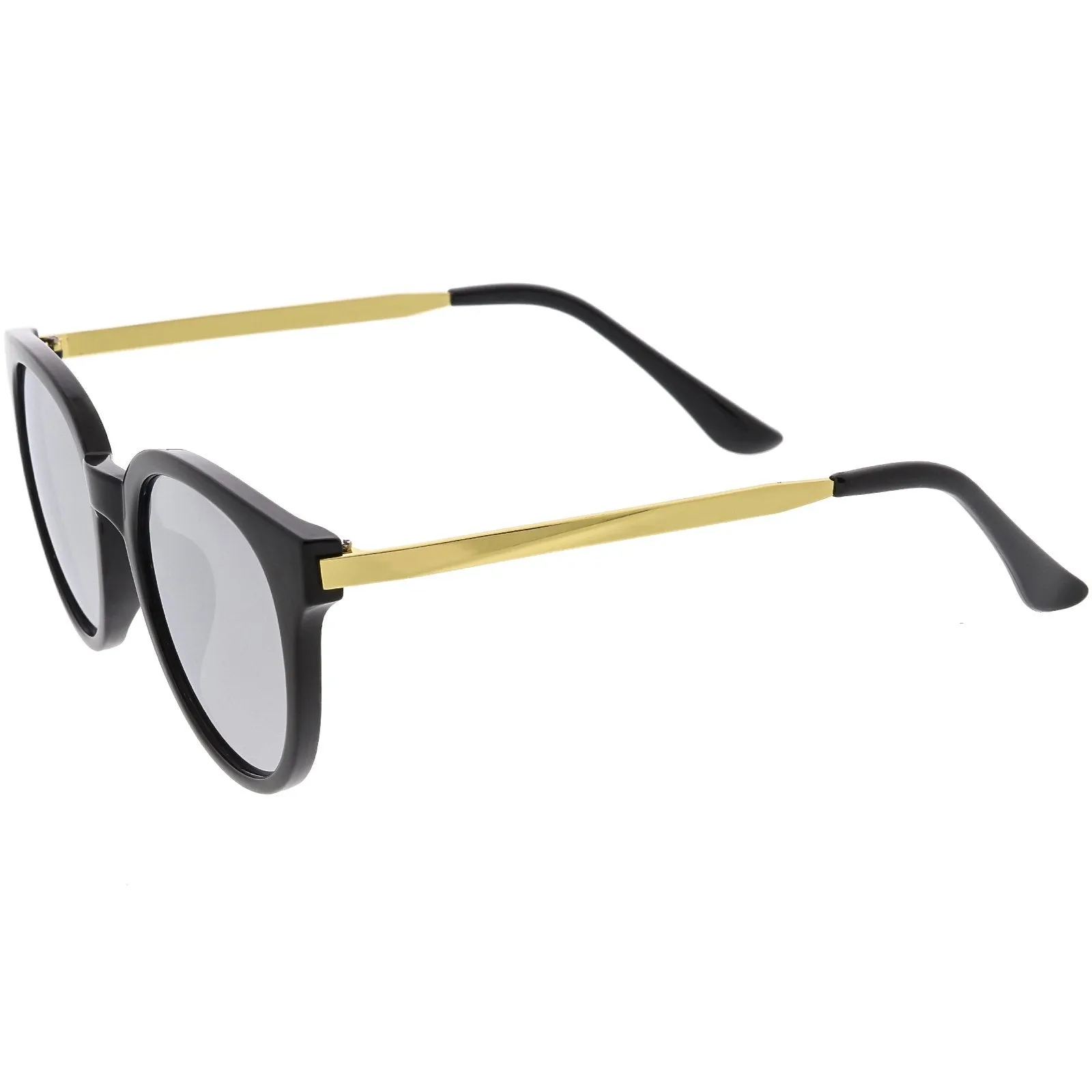 Indie Retro Modern Thick Horned Rim Flat Lens Sunglasses C844 sold by ZeroUV product image thumbnail 3