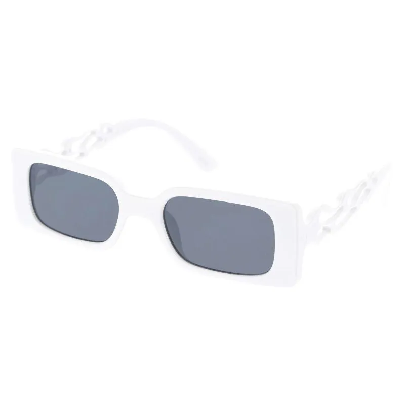 Thick Retro Rectangle Flame Arms Sunglasses D325 sold by ZeroUV product image thumbnail 3
