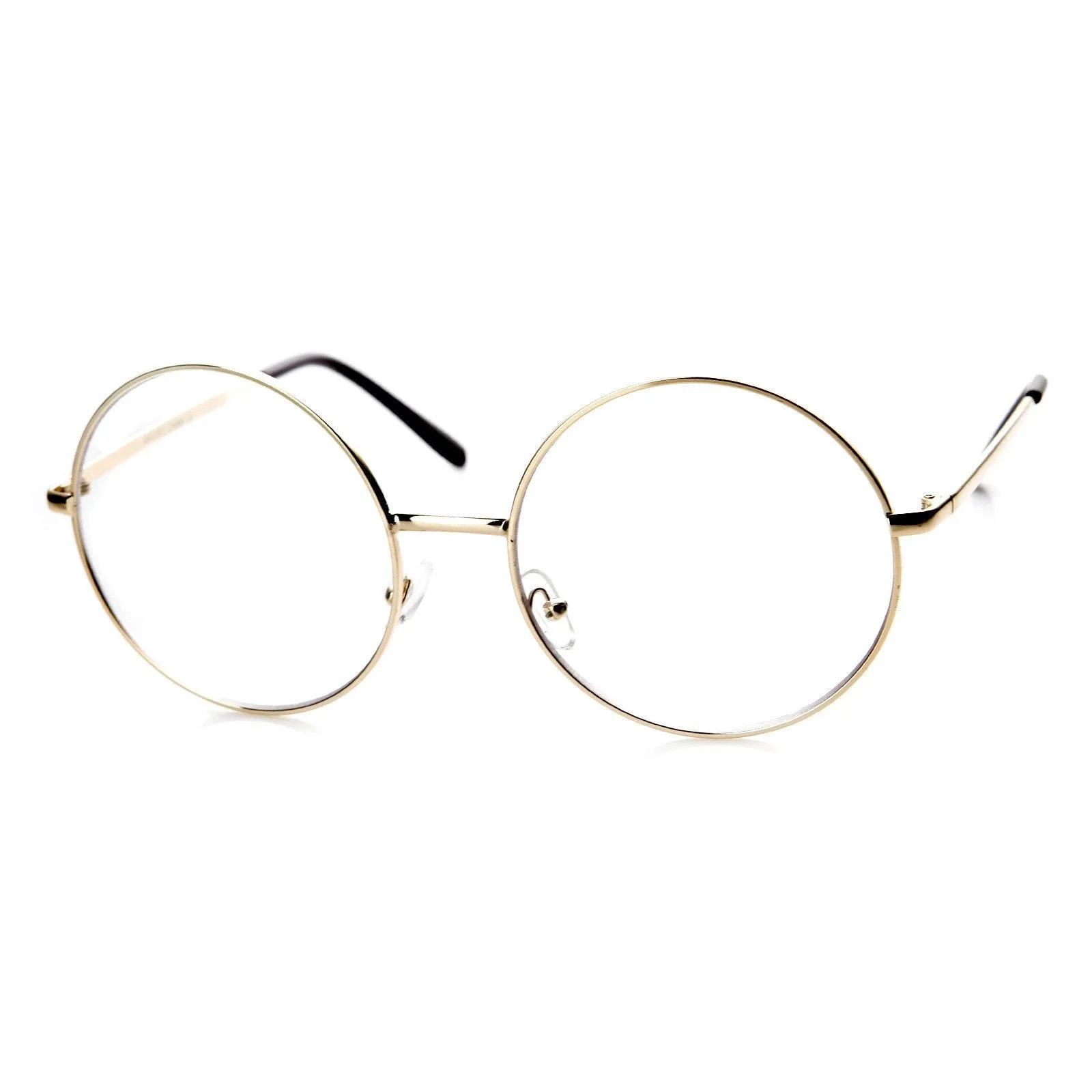 1920's Vintage Era Large Round Metal Clear Lens Glasses sold by ZeroUV product image thumbnail 5