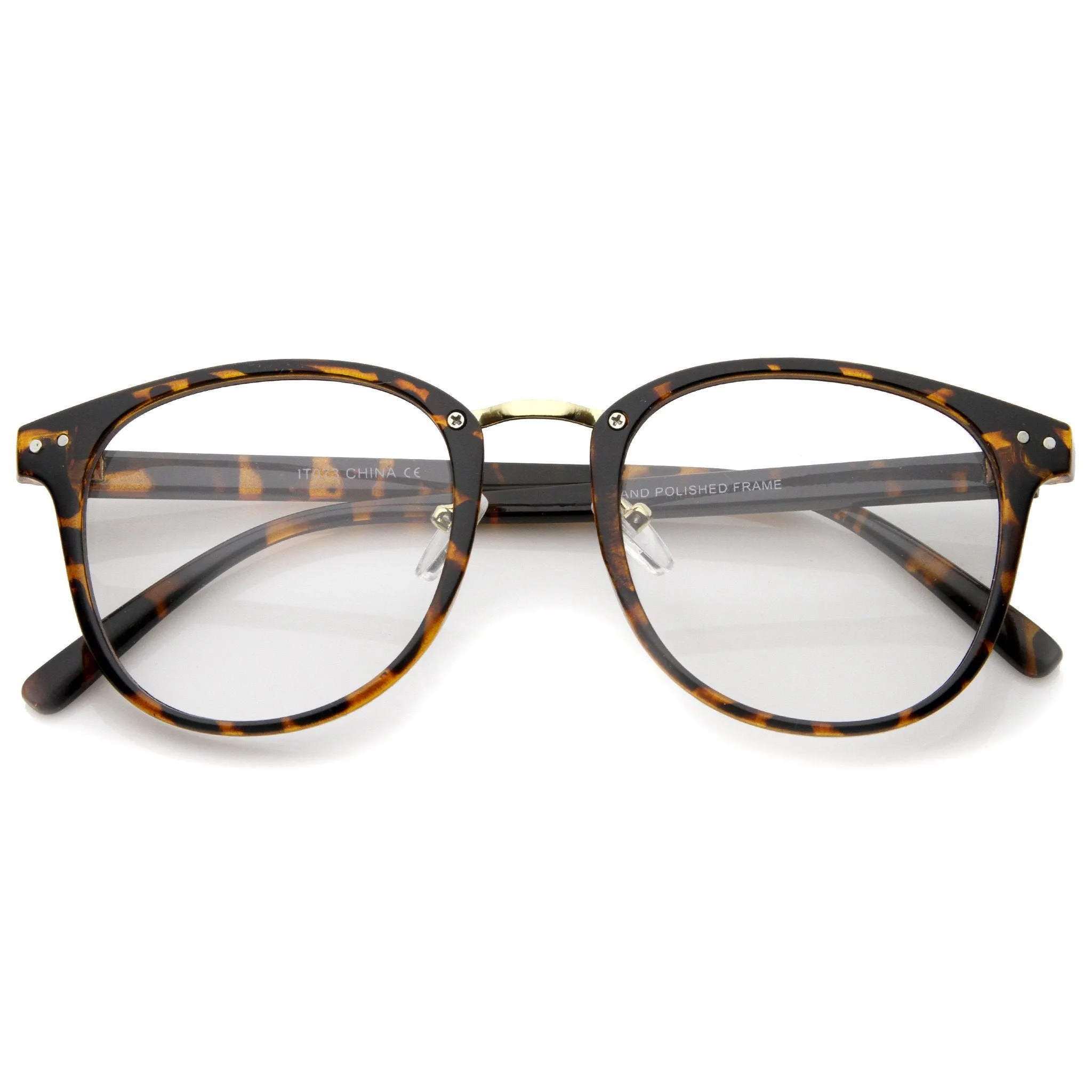 Vintage Indie Horned Rim Clear Lens Glasses A370 sold by ZeroUV product image thumbnail 3