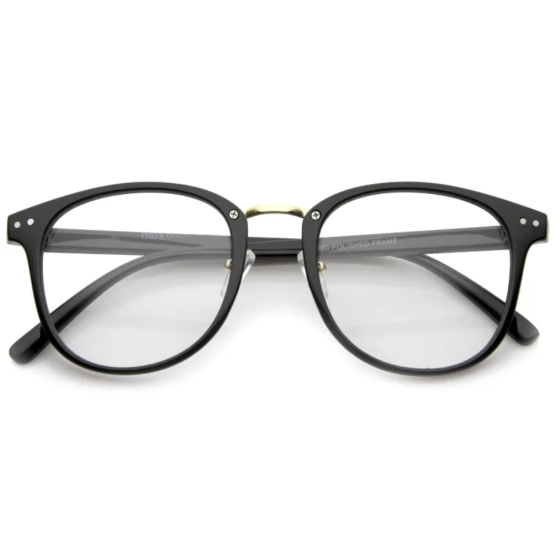 Vintage Indie Horned Rim Clear Lens Glasses A370 sold by ZeroUV