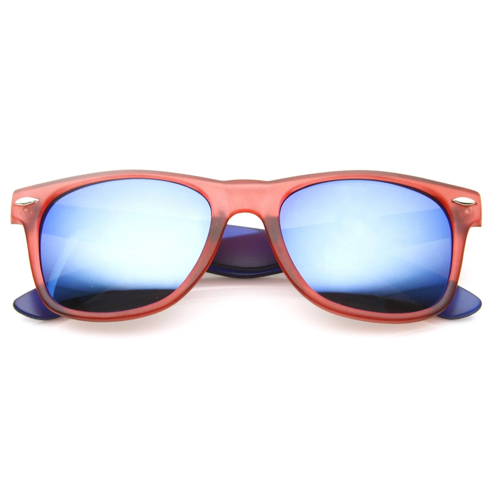 Retro Random Color Mirror Lens Horned Rim Sunglasses 8650 sold by ZeroUV product image thumbnail 3