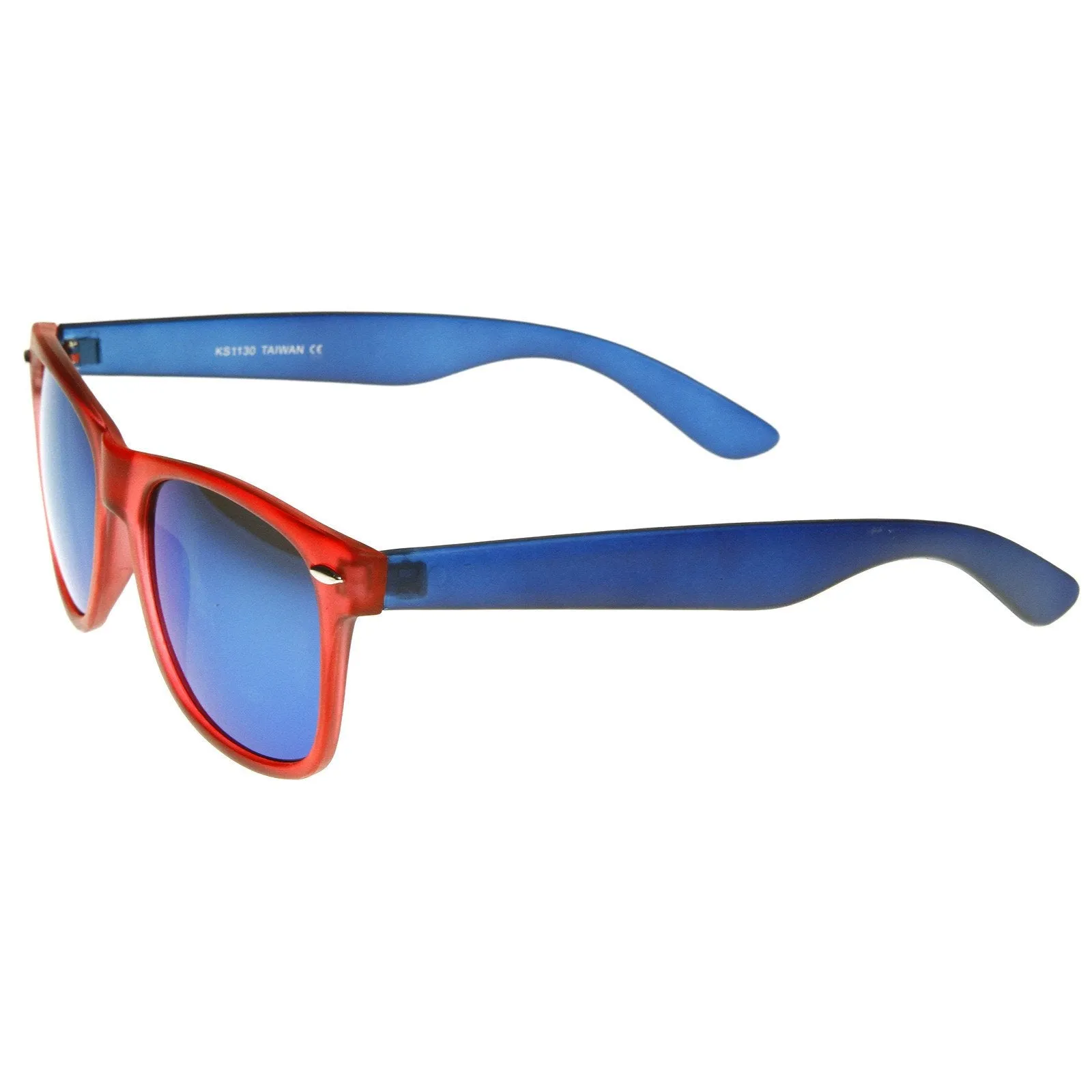 Retro Random Color Mirror Lens Horned Rim Sunglasses 8650 sold by ZeroUV product image thumbnail 4