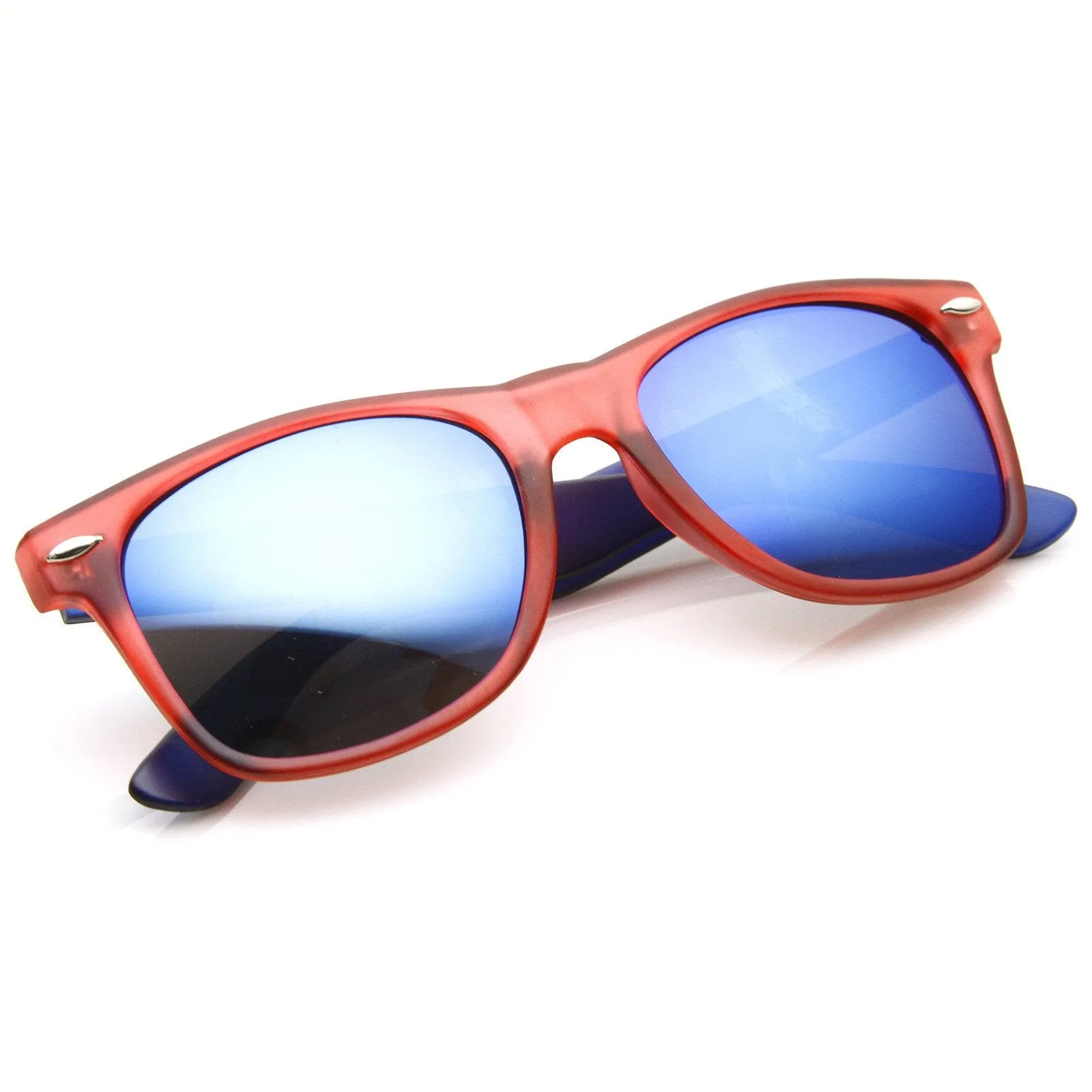 Retro Random Color Mirror Lens Horned Rim Sunglasses 8650 sold by ZeroUV product image thumbnail 5