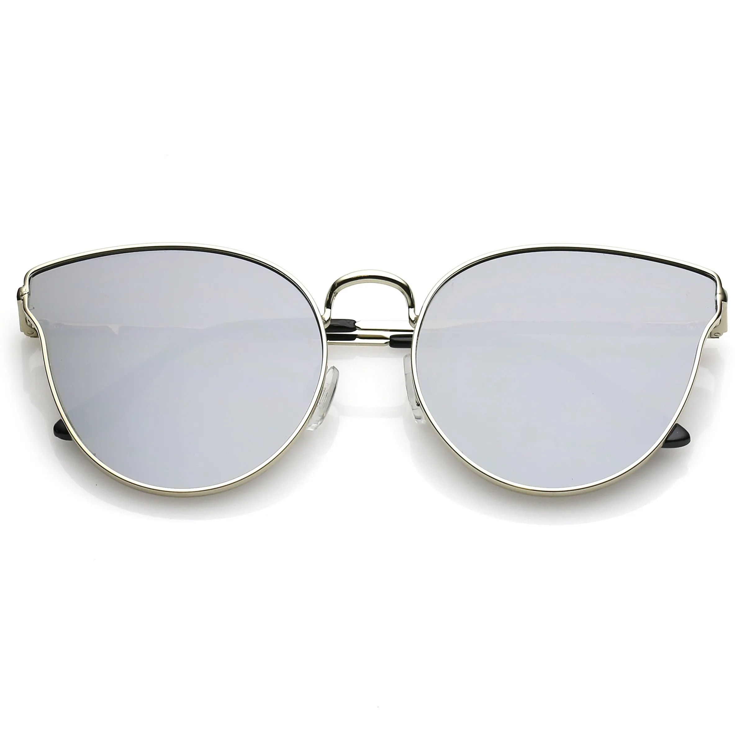 Women's Premium Laser Cut Mirrored Flat Lens Cat Eye Sunglasses C363 sold by ZeroUV product image thumbnail 5