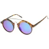 Retro Round Horned Rim Mirror Lens Sunglasses A192 sold by ZeroUV