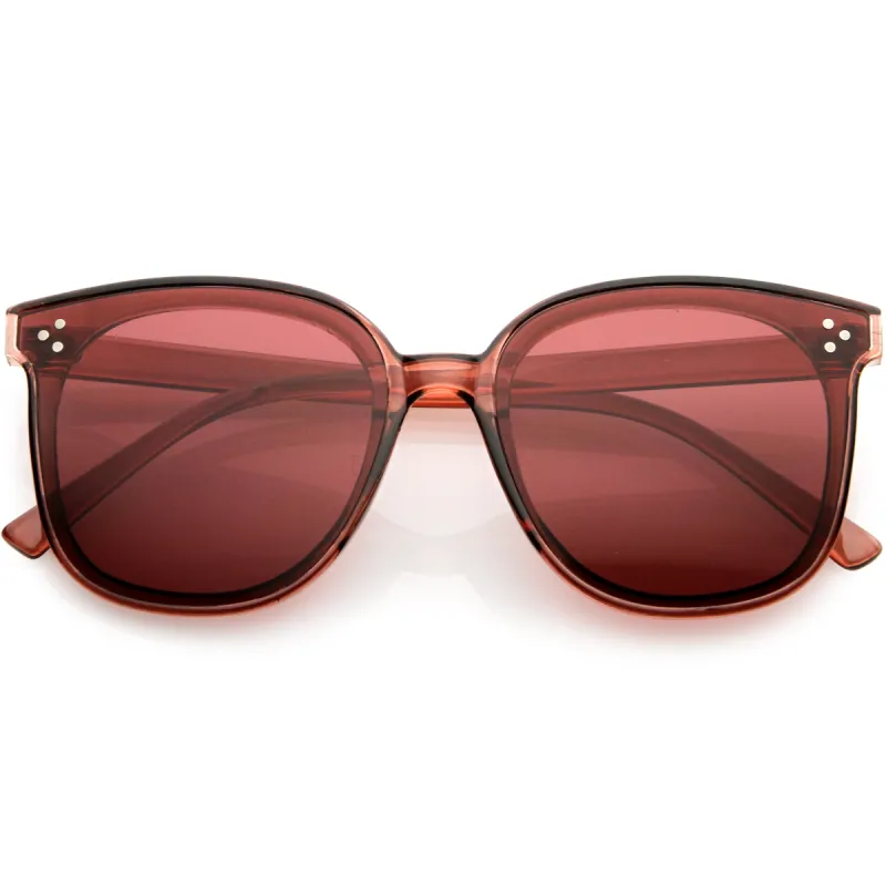 Classy High Temple Arms Cat Eye Horn Rimmed Sunglasses D010 sold by ZeroUV