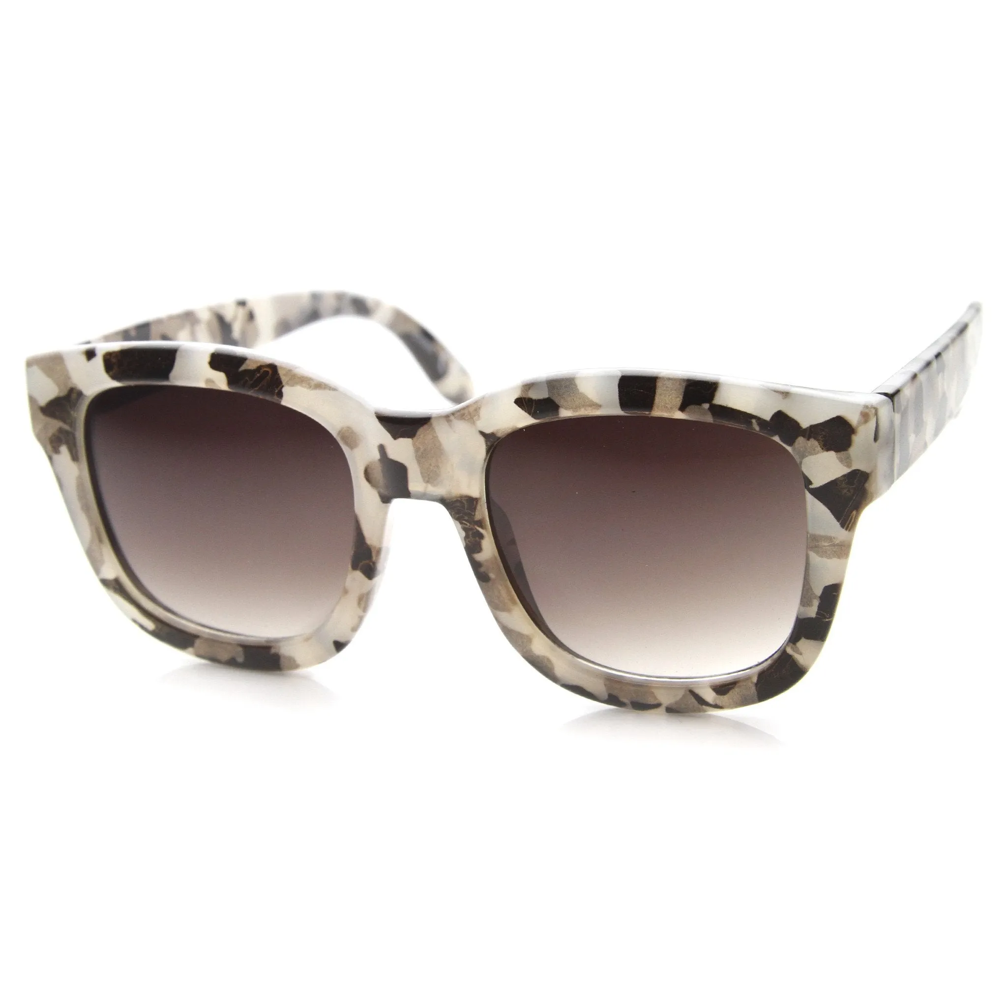 Women's Oversize Marble Print Cat Eye Sunglasses 9924 sold by ZeroUV product image thumbnail 2