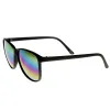 Retro Color Mirrored Lens Large Horned Rim Sunglasses 8949 sold by ZeroUV