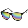 Retro Color Mirrored Lens Large Horned Rim Sunglasses 8949 sold by ZeroUV
