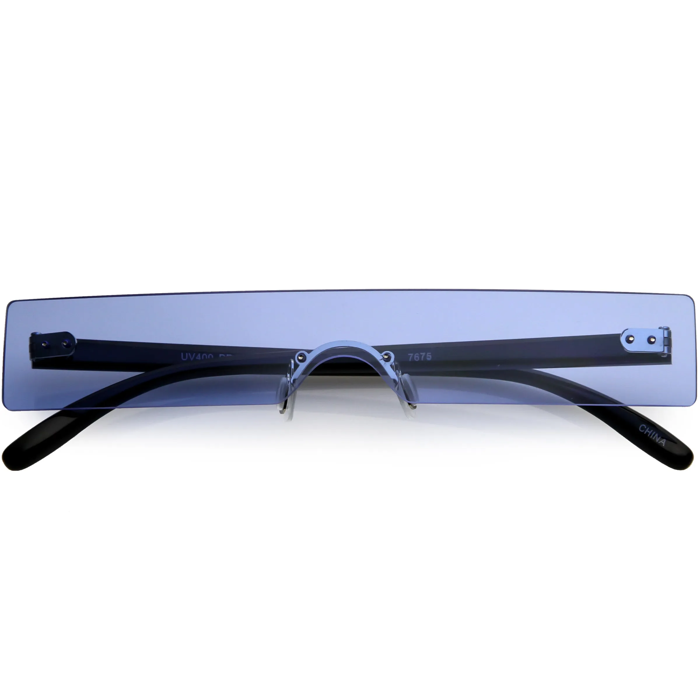 Retro 1990's Futuristic Eye Scanner Flat Color Tone Lens Sunglasses C950 sold by ZeroUV