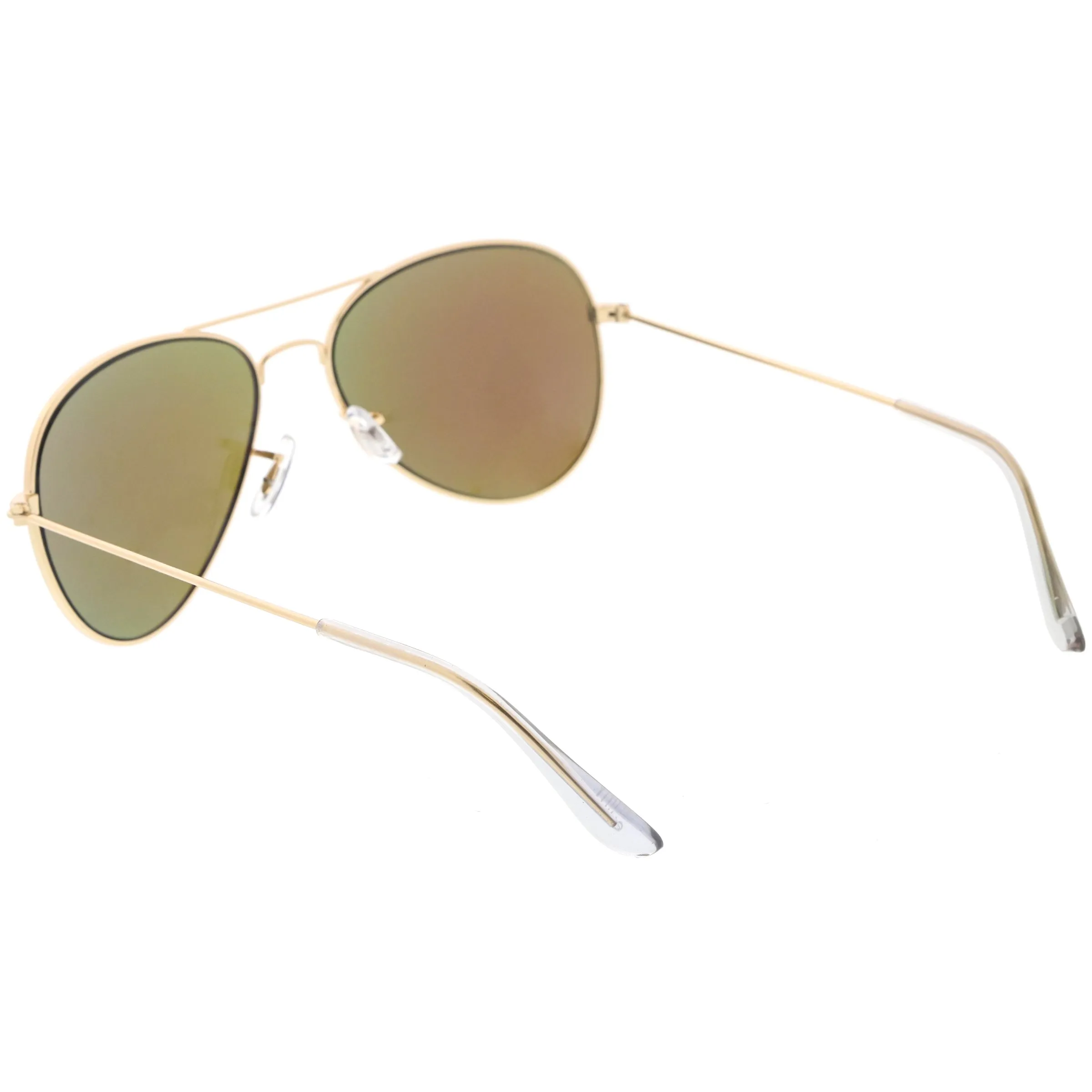 Classic Metal Colored Mirror Lens Aviator Sunglasses C775 sold by ZeroUV product image thumbnail 4