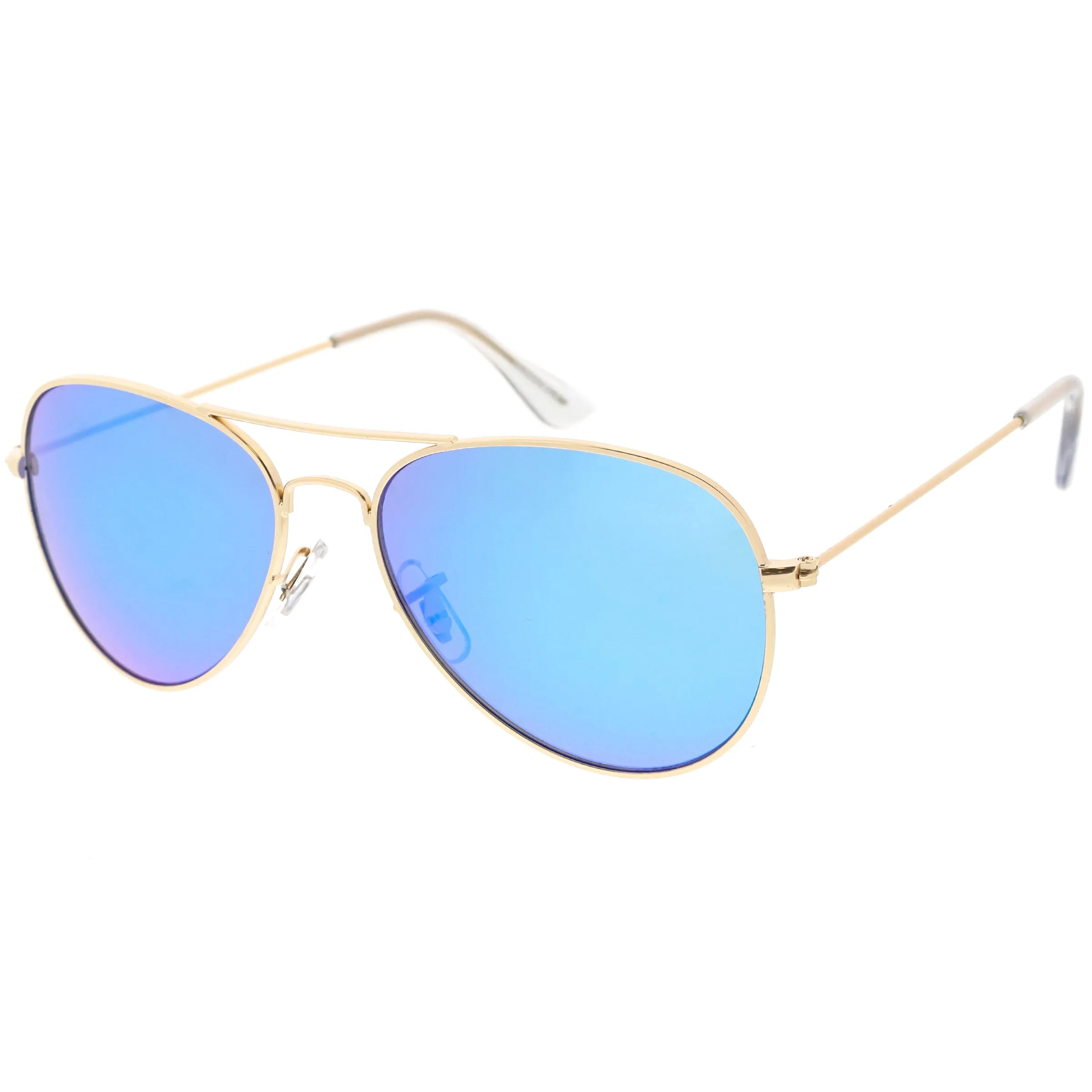 Classic Metal Colored Mirror Lens Aviator Sunglasses C775 sold by ZeroUV product image thumbnail 2