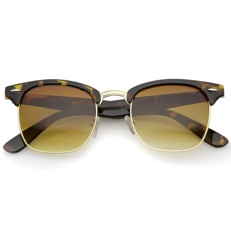 Indie Half Frame Horned Rim Vintage Inspired Sunglasses 2934 sold by ZeroUV